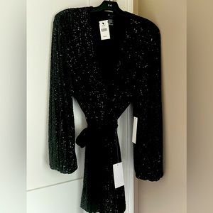 Jay Godfrey Sequin Wrap Dress